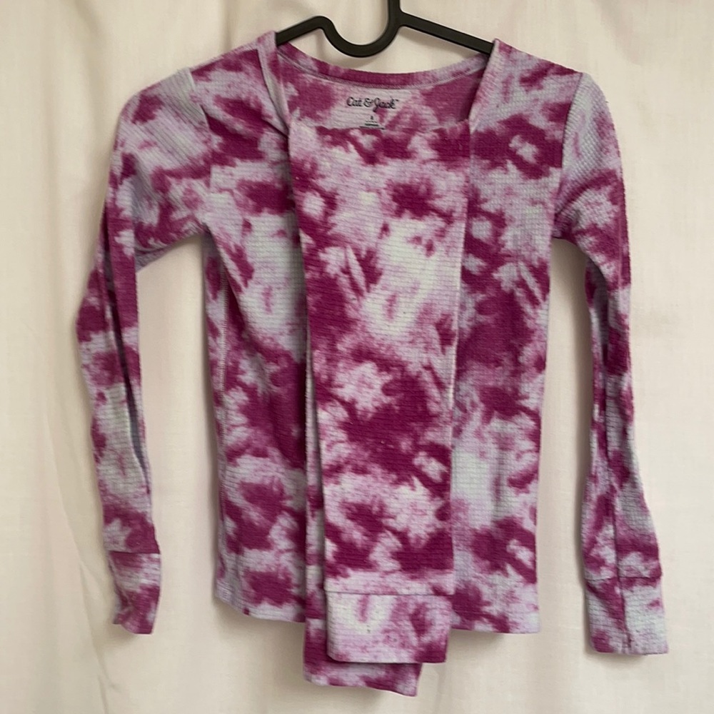 Cat & Jack Flannelish Purple Tie-Dye Pajamas